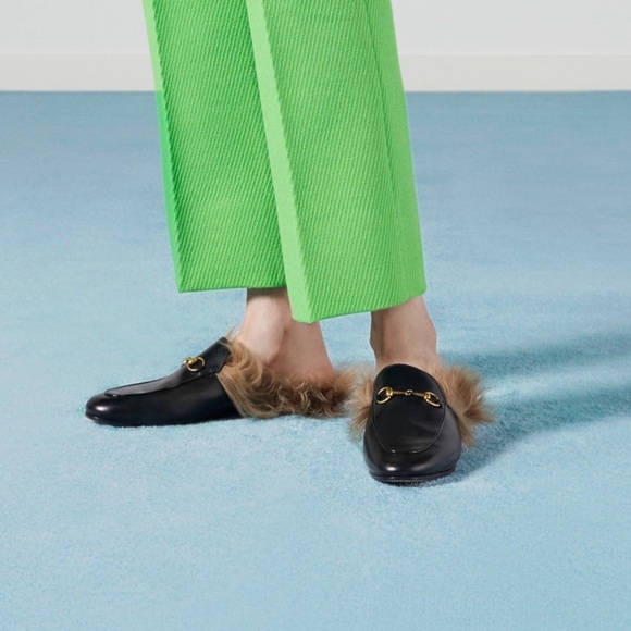 Gucci Princeton mules with Fur 40 - Picture 2 of 6